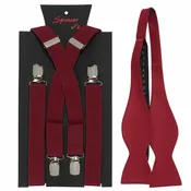Apple Men’s Suspenders and Self-Tie Bow Tie Sets 1inch X Back Spencer J’s