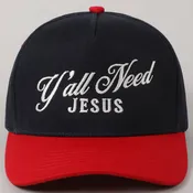 Y'all Need Jesus Lettering Embroidered Trucker Hat