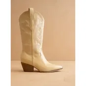 The Amaya Western Boot - Butter Yellow