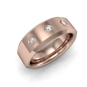 0.50 Ct. Men's Diamond Ring with Round Cut Diamonds 7mm Width