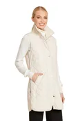 Faux Leather Quilted Vest With Side Zippers