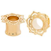 Lace Lotus, Yellow Gold Plated, 1/2 in. — CowPok