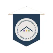 School Pennant (Navy) — Soundview School