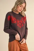 Britt Floral Knit Sweater