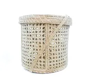 Cylinder Crossbody Iraca Straw Bag