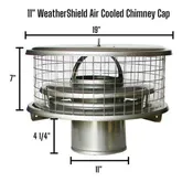 11 in. WeatherShield Chimney Cap - Air Cooled