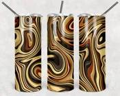 Abstract Caramel Swirl 20oz Tumbler