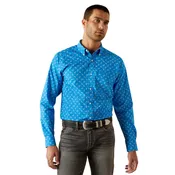 Ariat&reg; Blue Leaf Print Blaze WF Fitted LS Men’s Shirt