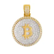 Bitcoin Pendant With Diamonds