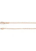 14K Rose Gold Diamond Cut Cable Chain Necklace | 20"
