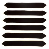 Chevrons / Doctoral Bars In Solid Black - Pack of 6