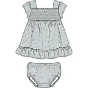 2PC SET: DRESS + BLOOMER WOVEN-BLUE LT.