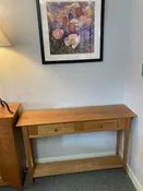 CHERRY 2 DRAWER SOFA TABLE WITH SHELF