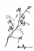 Black Tiny Flowers