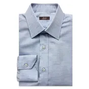 Light Blue Herringbone Dress Shirt