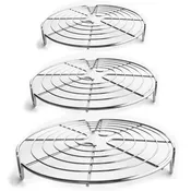 Kitchenatics 100% Stainless Steel Cooling Rack Round for Steamer Rack, Cake Cooling Rack, & Pot Wire Rack – Heavy Duty, Oven, Grill & Dishwasher Safe for Cooking (7.5″, 9″ & 10.5″ Round Cooling Racks)