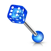 Acrylic Dice 316L Barbell