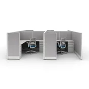 6' x 8' Cubicles - Global Compile 4-Person Station (ATWPOP139)