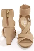 Bamboo Royce 17 Strappy Wedge