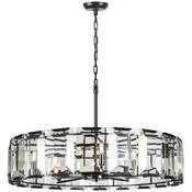 10 Lights Monaco Pendant In Flat Black | Elegant Lighting
