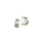 Antiqua Collection - Pavé Circle Post Clip Earrings