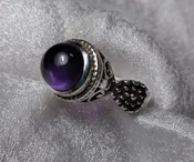 Amethyst High Top round Cabochon