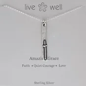 Amazing Grace Silver Cross Necklace