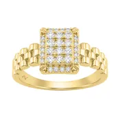 0.50Ct Round Diamond Men’S Ring In 10K Yellow Gold Luxury Men’S Jewelry