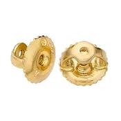 0.041" Hole Screw Backs, 18k Yellow