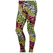 80's Heavy Metal GLAM ROCK NEON ZEBRA Pro Wrestler Macho Man Spandex Pants Leggings