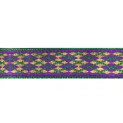 Argyle -- Mardi Gras Gold and Green on Purple