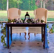 4ft Rectangular Wood Sweetheart Table — Seven Paths Manor