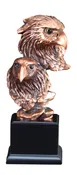 10 inch American eagle heads sculpture