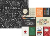 3x4 & 4x6 Journaling Cards Elements - Old School - 12 x 12 Scrapbook Paper