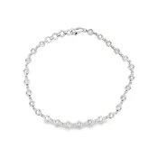 14K White Gold Diamond-By-The-Yard Bracelet