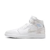 Air Jordan "1 Mid SE" Mens - White / Field Silver / White - White