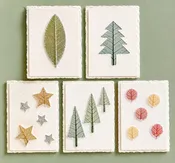 Mulberry Paper Notecards w/ Dyed Leaves and Frayed Edges