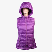 Weatherproof Hooded Puffer Vest, Purple, M