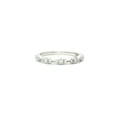 Band Ring with Round Brilliant Cut Diamonds - C19218