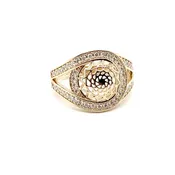 10kt Gold Forever Loved  .40Ct Diamond Pinecone Patchwork Ring