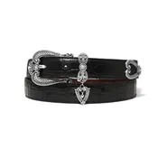 1" HEARTS REVERSIBLE BELT - BLACK/CHOCOLATE