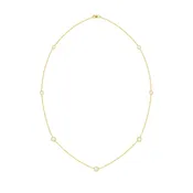'Addie' 7 Station Diamond By The Yard Necklace