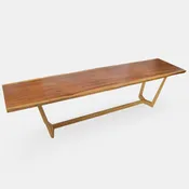 Console with Jatoba Wood –  Single Slab – Natural White Oak Base