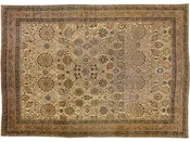 19th Century Antique Tabriz Rug 13 X 18