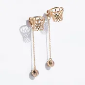 14k gold-plated brass Slam Dunk Earrings