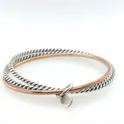 3 Bangle Sterling Silver and Bronze