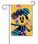 Abstract Spring Minnie Mouse – Garden Flag – 12.5” x 18”