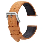 HMS Diamond Stitch Quilted Leather Watch Strap