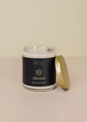 Obsidian Crystal Candle | Coconut, Vanilla &amp; Sandalwood | 9 oz Soy Candle