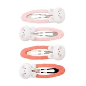 4pc Bunny Hug Snap Clip Set